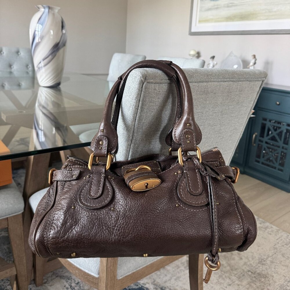 CHLOE LEATHER Paddington Brown Medium